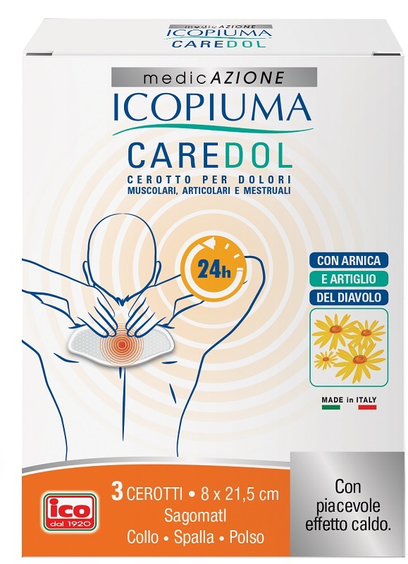 ICOPIUMA CAREDOL CEROTTO DOL COLLO-SPALLA-POLSO 3 PEZZI - farmascienza.it