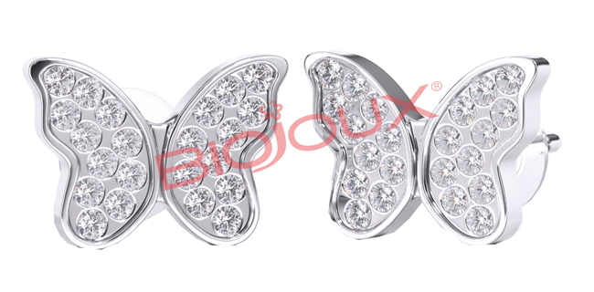 BJT979 ORECCHINI BUTTERFLY STAINLESS STEEL - farmascienza.it