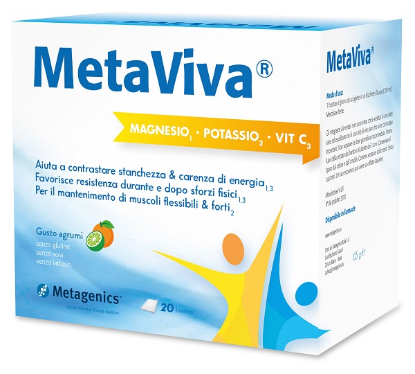 METAVIVA MAGNESIO POTASSIO VITAMINA C 20 BUSTINE - farmascienza.it