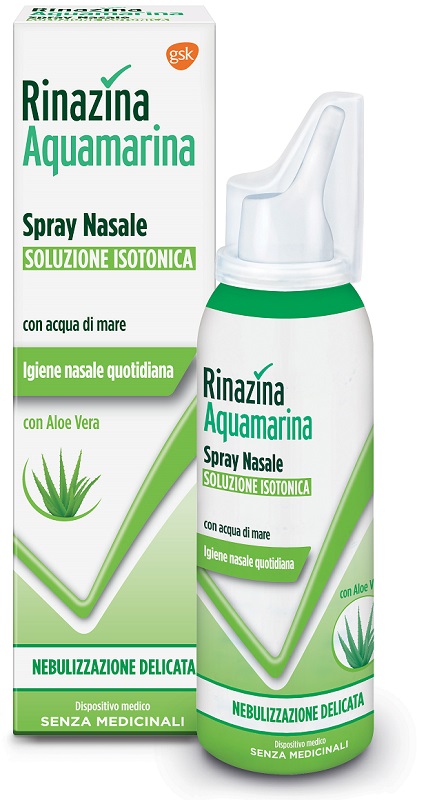 RINAZINA AQUAMARINA ISOTONICA ALOE SPRAY NEBULIZZAZIONE DELICATA 100 ML - farmascienza.it