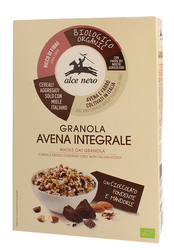 GRANOLA AVENA INTEGRALE CON CIOCCOLATO FONDENTE E MANDORLE 300 G - farmascienza.it