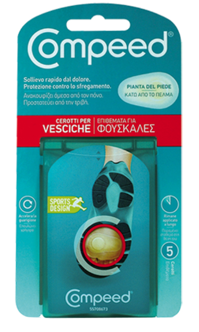 COMPEED CEROTTI PER VESCICHE PIANTA PIEDE SPORT 5 PEZZI - farmascienza.it