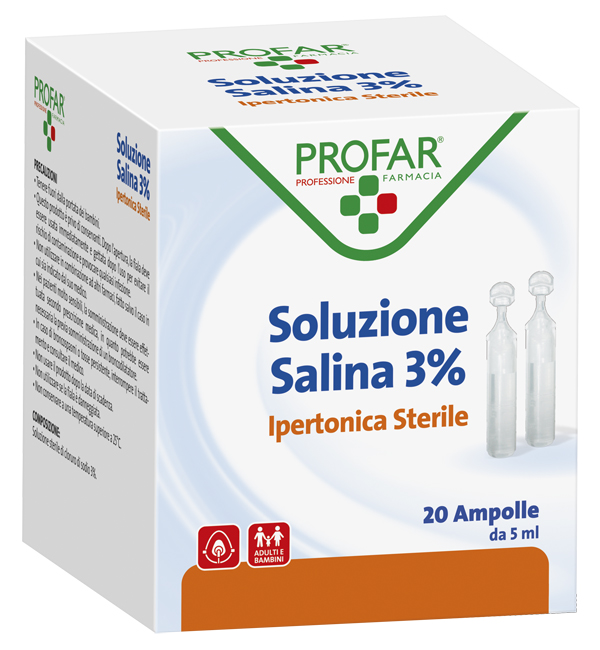 SOLUZIONE IPERTONICA 3% PROFAR 5 ML 20 PEZZI - farmascienza.it