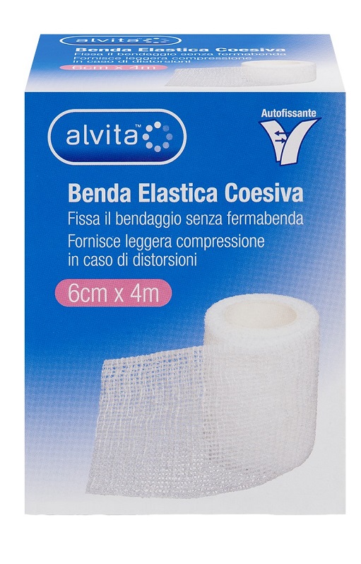 BENDA ELASTICA AUTOADESIVA ALVITA 6X4CM - farmascienza.it