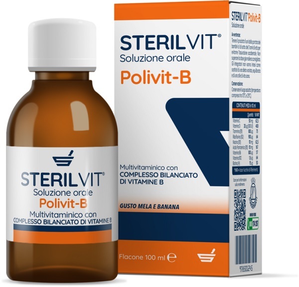 STERILVIT POLIVIT-B SOLUZIONE ORALE GUSTO MELA BANANA 100 ML - farmascienza.it