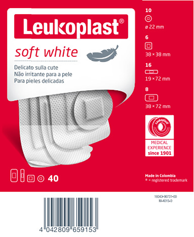 LEUKOPLAST SOFT WHITE 40 PEZZI ASSORTITI - farmascienza.it