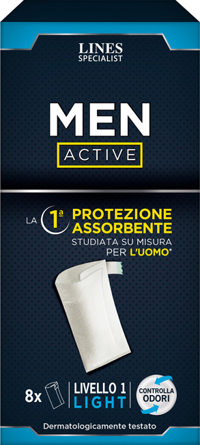 PANNOLONE PER INCONTINENZA LINES SPECIALIST MEN ACTIVE LIVELLO 1 8 PEZZI - farmascienza.it