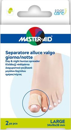 MASTER-AID FOOT CARE DIVARICATORE ALLUCE GIORNO/NOTTE TAGLIA L 2 PEZZI - farmascienza.it