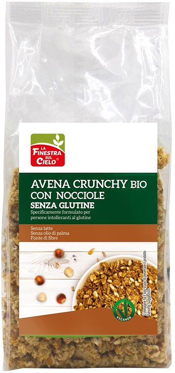 CRUNCHY SENZA GLUTINE AVENA E NOCCIOLA 250 G - farmascienza.it