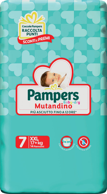 PAMPERS BABY DRY PANNOLINI A MUTANDINA TAGLIA XXL 14 PEZZI - farmascienza.it