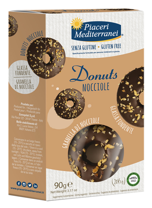PIACERI MEDITERRANEI DONUTS NOCCIOLE 90 G - farmascienza.it