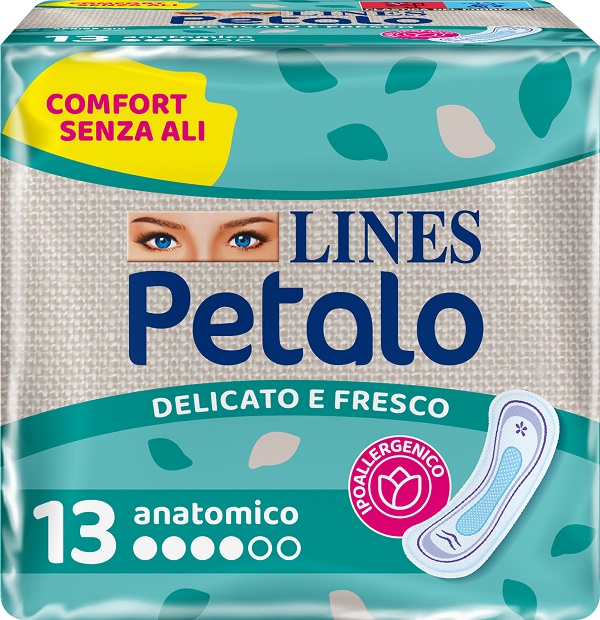 LINES PETALO BLU ASSORBENTE ANATOMICO 13 PEZZI - farmascienza.it
