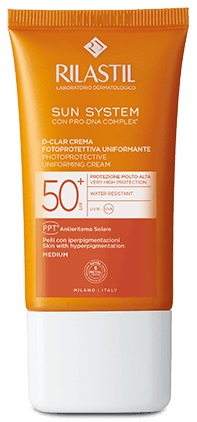 RILASTIL SUN SYSTEM D-CLAR SPF 50+ CREMA MEDIUM - farmascienza.it
