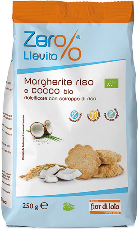 ZER%LIEVITO MARGHERITE RISO E COCCO 250 G - farmascienza.it