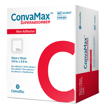 MEDICAZIONE AVANZATA CONVAMAX SUPERABSORBER NON-ADHESIVE 10 X 10 CM 10 PEZZI - farmascienza.it