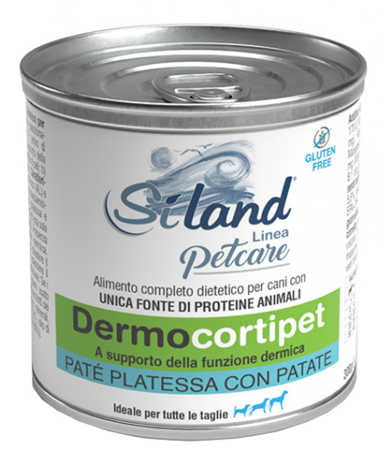 SILAND DERMOCORTIPET UMIDO CANE PLATESSA/PATATA 300 G - farmascienza.it