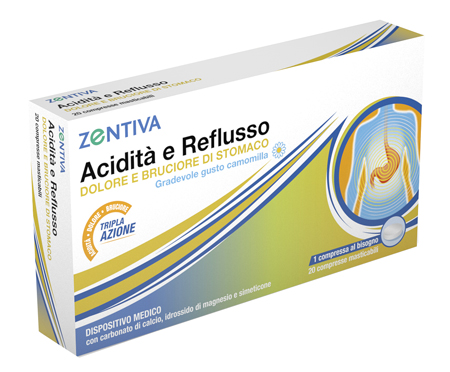ZENTIVA ACIDITA' REFLUSSO 20 COMPRESSE MASTICABILI - farmascienza.it