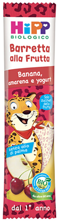 HIPP BIO BARRETTA ALLA FRUTTA BANANA/AMARENA/YOGURT 23 G - farmascienza.it