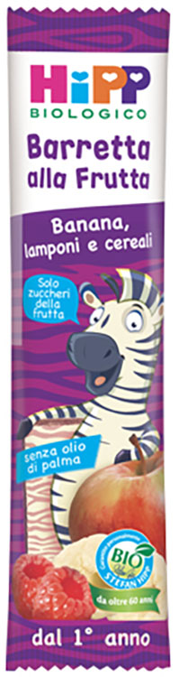 HIPP BIO BARRETTA ALLA FRUTTA BANANA/LAMPONI/CEREALI 23 G - farmascienza.it