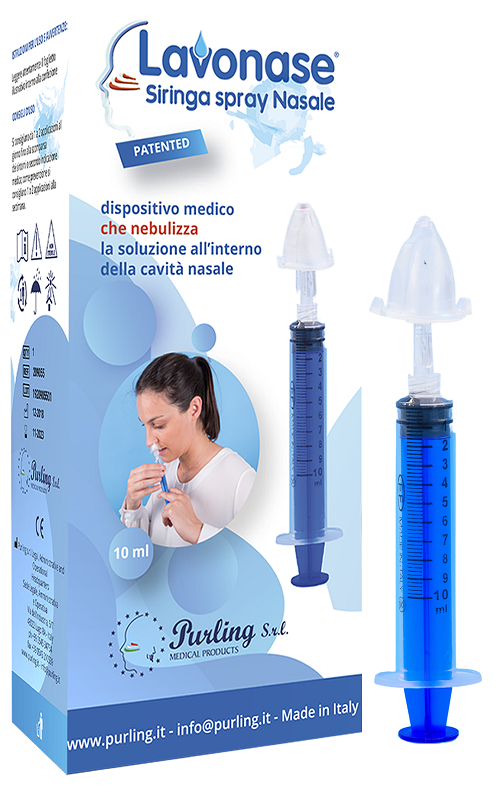 LAVONASE SIRINGA SPRAY NASALE NON STERILE 10 ML LUER-LOCK CON CAPPUCCIO + UGELLO NASALE CON RACCORDO LUER-LOCK + PERFORATORE CON VALVOLA NON RITORNO CON TAPPO - farmascienza.it