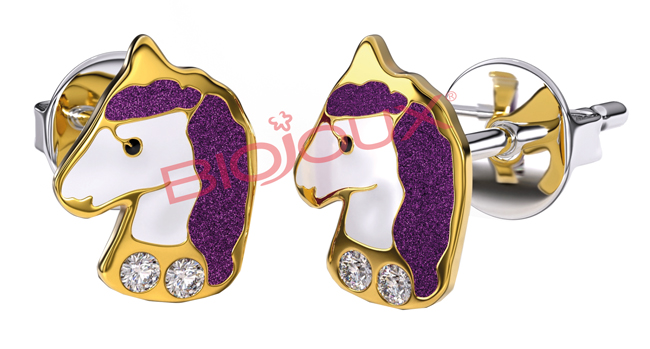 BJT702 ORECCHINI VIOLET UNICO GOLD PLATED - farmascienza.it