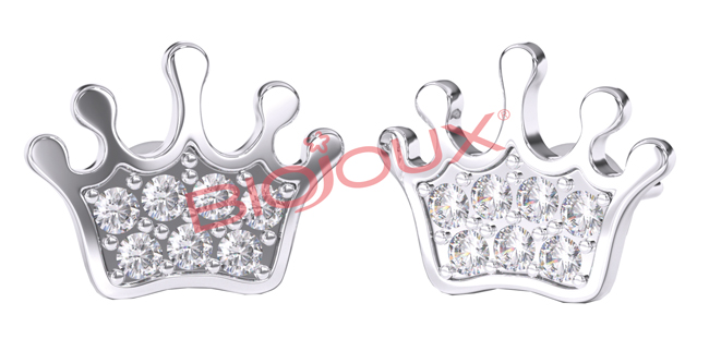 BJT705 ORECCHINI BABY CROWN STAINLESS STEEL - farmascienza.it