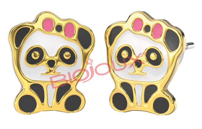 BJT712 ORECCHINI BABY PANDA GOLD PLATED - farmascienza.it