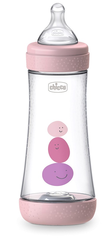 CHICCO BIBERON PERFECT 5 GIRL 300 ML IN SILICONE 3 FORI - farmascienza.it