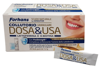 FORHANS DOSA & USA COLLUTORIO GRANULARE 20 STICK PACK - farmascienza.it