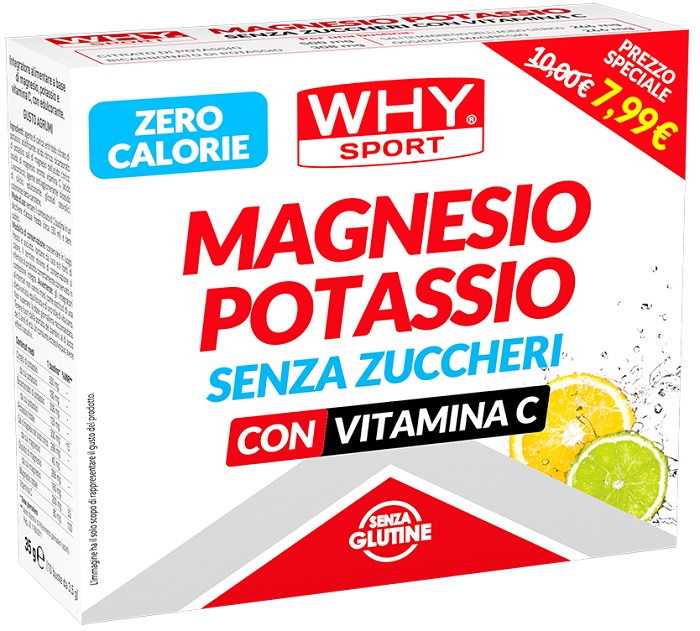 WHYSPORT MAGNESIO POTASSIO SENZA ZUCCHERI 10 BUSTINE AGRUMI - farmascienza.it