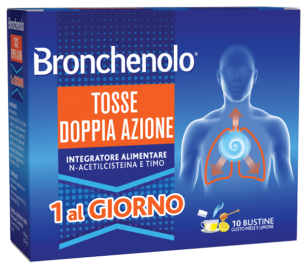 BRONCHENOLO TOSSE DOPPIA AZIONE 10 BUSTINE - farmascienza.it