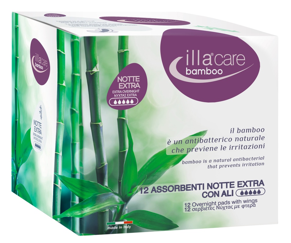 ILLA CARE BAMBOO ASSORBENTI NOTTE EXTRA 12 PEZZI - farmascienza.it