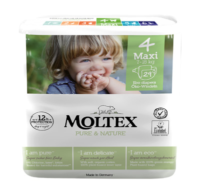 PANNOLINI MOLTEX PURE & NATURE MAXI 7-14 KG TAGLIA 4 29 PEZZI - farmascienza.it