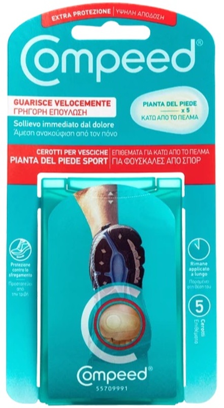 COMPEED CEROTTI PER VESCICHE PIANTA PIEDE SPORT 5 PEZZI - farmascienza.it