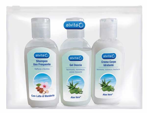 ALVITA KIT VIAGGIO BODY CARE 1 GEL DOCCIA ALOE VERA 75 ML + 1 CREMA CORPO IDRATANTE ALOE 75 ML + 1 SHAMPOO USO FREQUENTE 75 ML - farmascienza.it