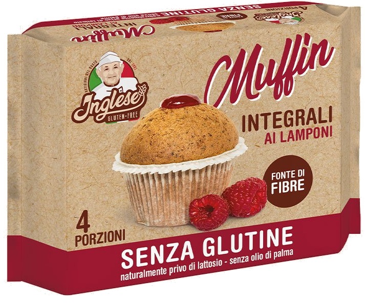 INGLESE MUFFIN INTEGRALI FARCITI AL LAMPONE 4 PEZZI DA 40 G - farmascienza.it