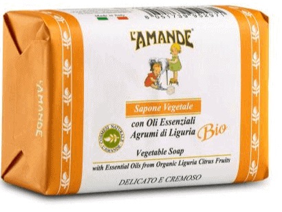 L'AMANDE MARSEILLE SAPONE VEGETALE AGRUMI DI LIGURIA 200 G - farmascienza.it
