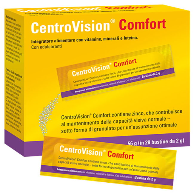 CENTROVISION COMFORT 28 BUSTINE GUSTO ARANCIA - farmascienza.it