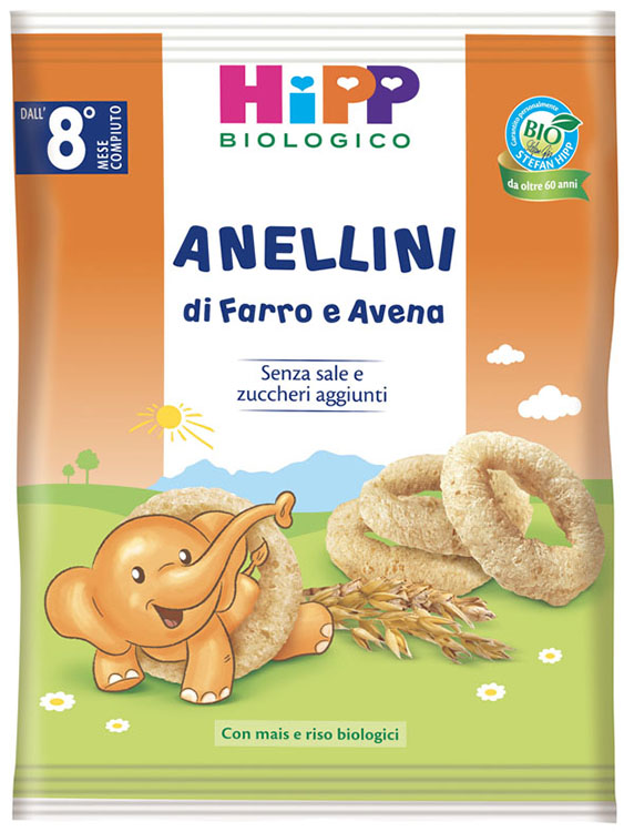 HIPP BIO ANELLINI FARRO AVENA 30 G - farmascienza.it
