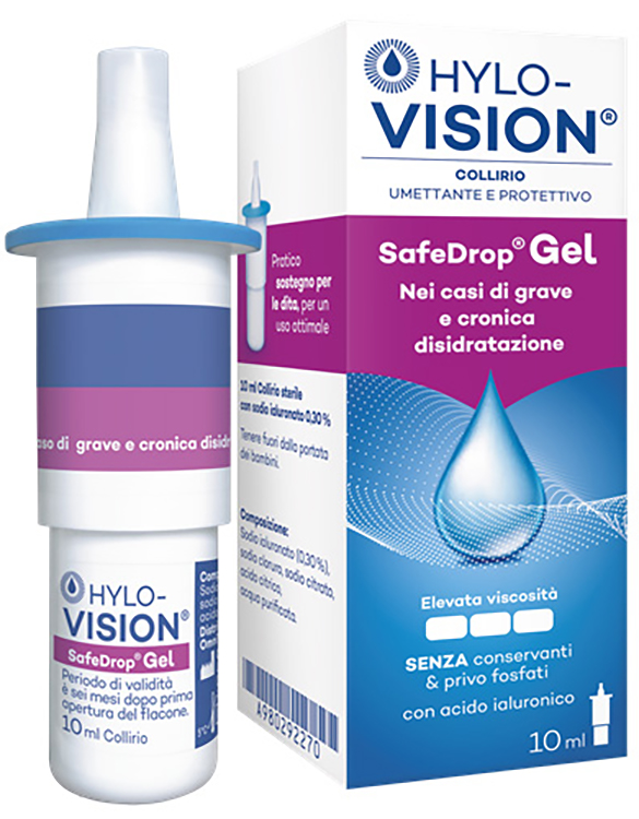 HYLOVISION SAFE DROP GEL 0,3% COLLIRIO UMETTANTE E PROTETTIVO 10 ML - farmascienza.it