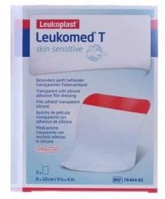 MEDICAZIONE POST-OPERATORIA LEUKOMED T PLUS SKIN SENSITIVE TRASPARENTE MPERMEABILE CON MASSA ADESIVA AL SILICONE 8X10CM 5 PEZZI - farmascienza.it