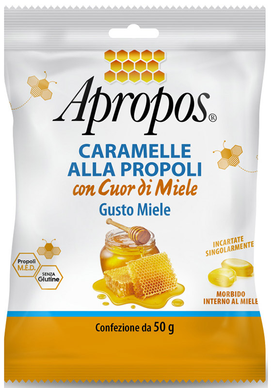 APROPOS CARAMELLE DURE MIELE CUOR DI MIELE 50 G - farmascienza.it