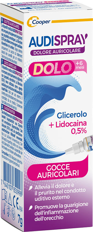 AUDISPRAY DOLO +6 MESI GOCCE AURICOLARI BAMBINI 7 G - farmascienza.it