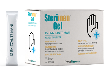 STERIMAN GEL 70 IGIENIZZANTE MANI 50 STICK DA 2,8 ML - farmascienza.it