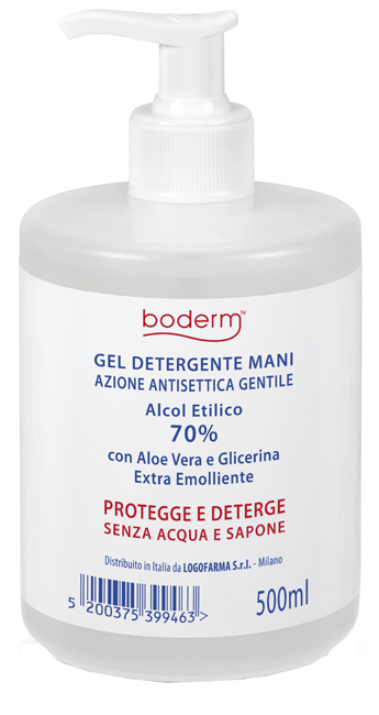 BODERM HAND CLEANSING GEL 70% 500 ML CON DISPENSER - farmascienza.it