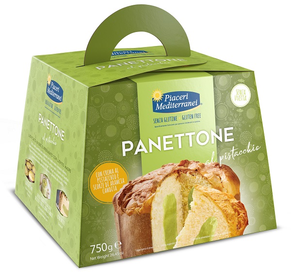 PIACERI MEDITERRANEI PANETTONE AL PISTACCHIO 750 G - farmascienza.it
