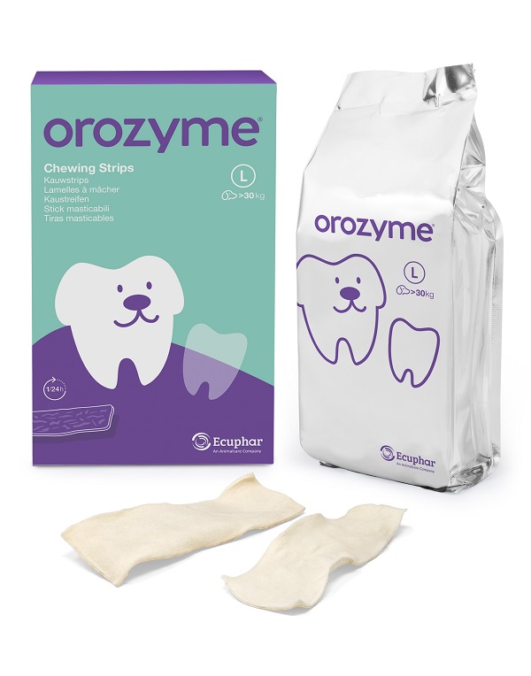 OROZYME CANINE STRISCE ENZIMATICHE MASTICABILI PER CANI DI TAGLIA GRANDE - farmascienza.it