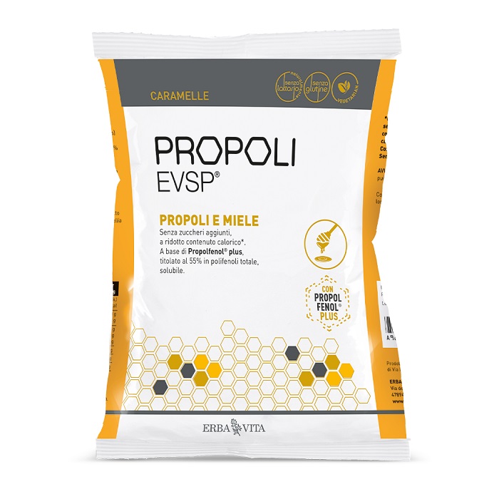PROPOLI EVSP CARAMELLE PROPOLI MIELE 65 G - farmascienza.it