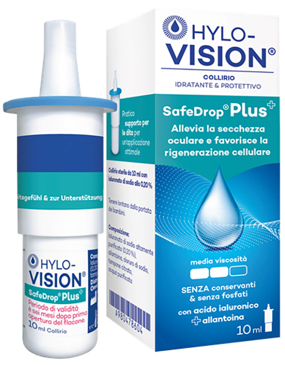 HYLOVISION SAFE DROP PLUS COLLIRIO IDRATANTE E PROTETTIVO 10 ML - farmascienza.it