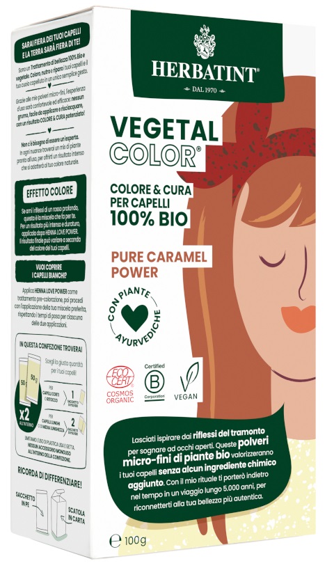 HERBATINT VEGETAL COLOR PURE CARAMEL POWER ITA 100 G - farmascienza.it